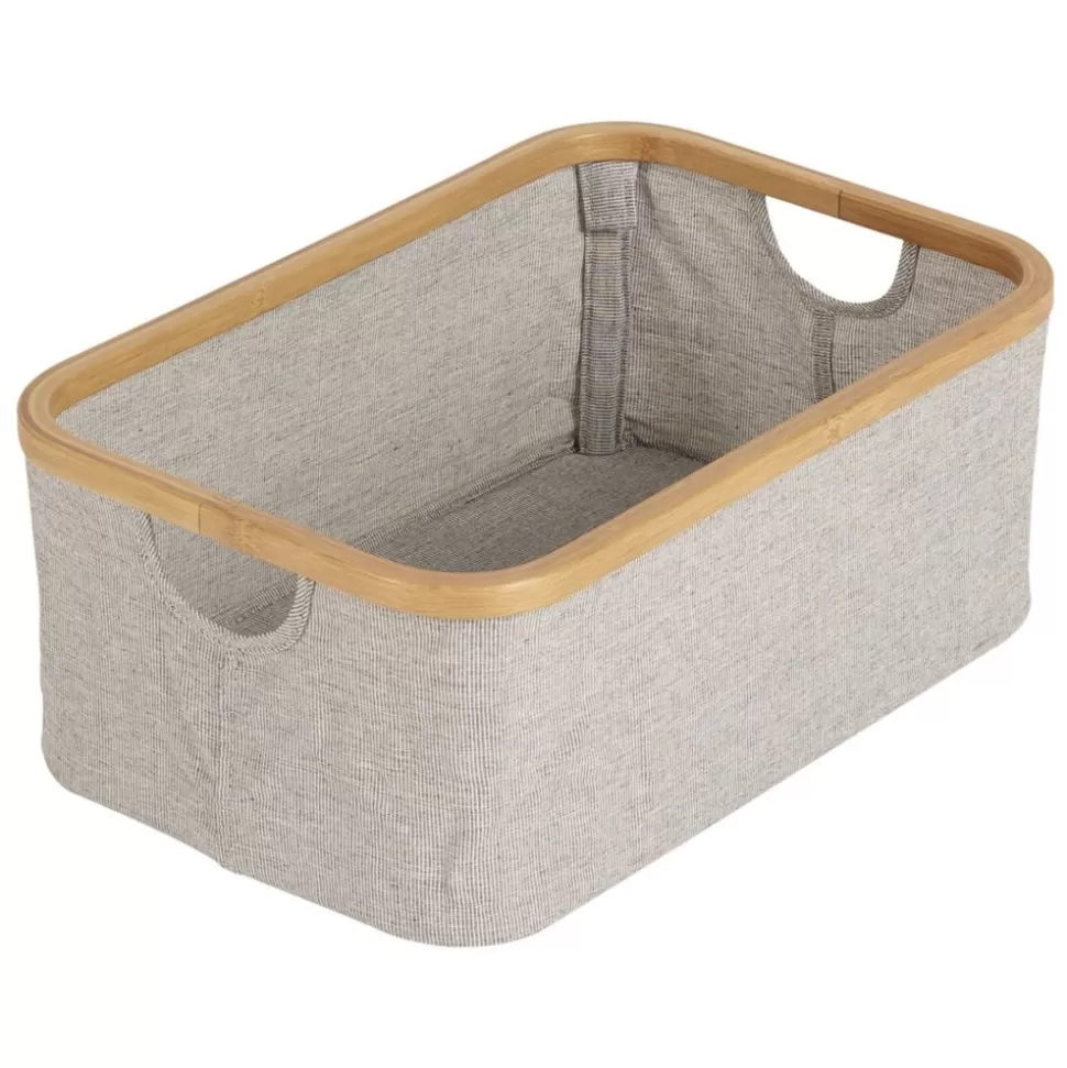 Panier En Coton Et Bambou Meuble De Bain Et Table À Langer Smart - Gris | Quax Hot