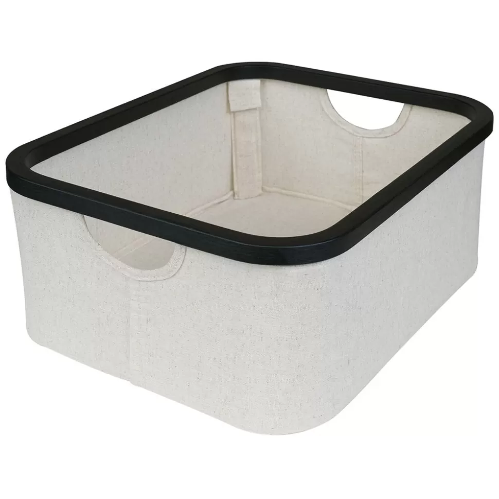 Panier En Coton Et Bambou Meuble De Bain Smart - Charbon | Quax Online