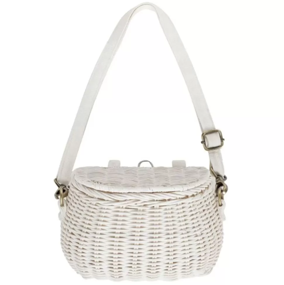 Panier En Rotin Mini Chari - Blanc | Olli Ella Best Sale