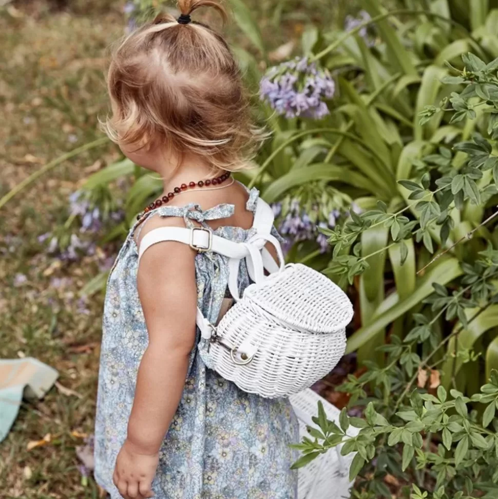 Panier En Rotin Mini Chari - Blanc | Olli Ella Best Sale