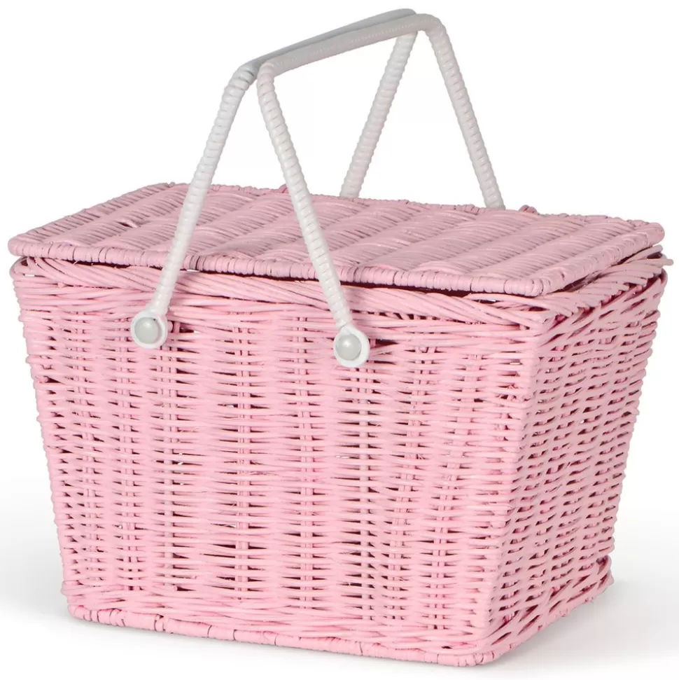 Panier En Rotin Piki - Rose | Olli Ella Clearance