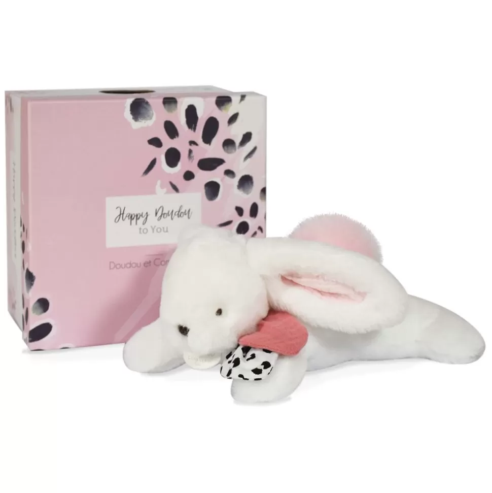 Pantin Pompon Happy Blush - Rose | Doudou et Compagnie Clearance