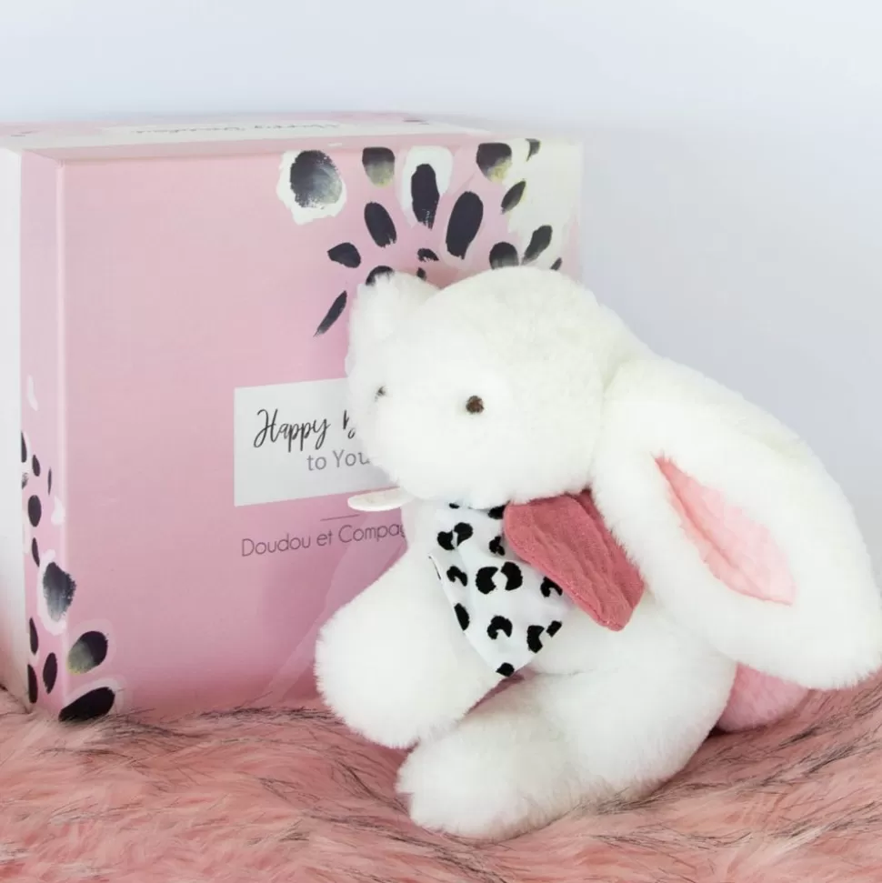 Pantin Pompon Happy Blush - Rose | Doudou et Compagnie Clearance