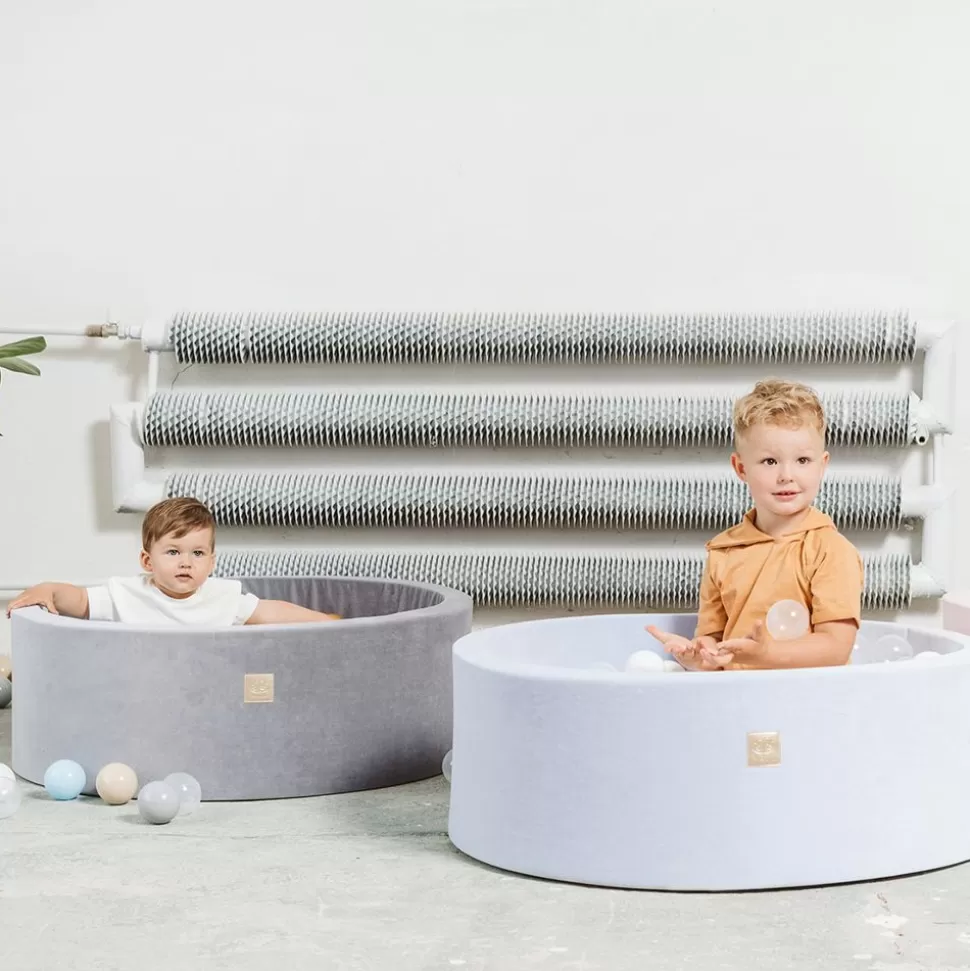 Piscine A Balles Ronde + 300 Balles Rbg - Grise | MeowBaby Best Sale