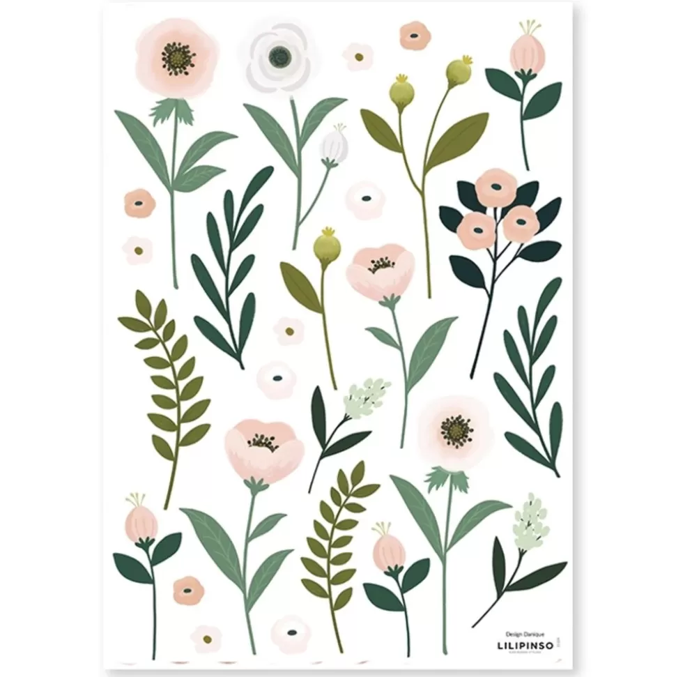 Planche De Stickers - Fleurs Et Feuillages | Lilipinso Shop