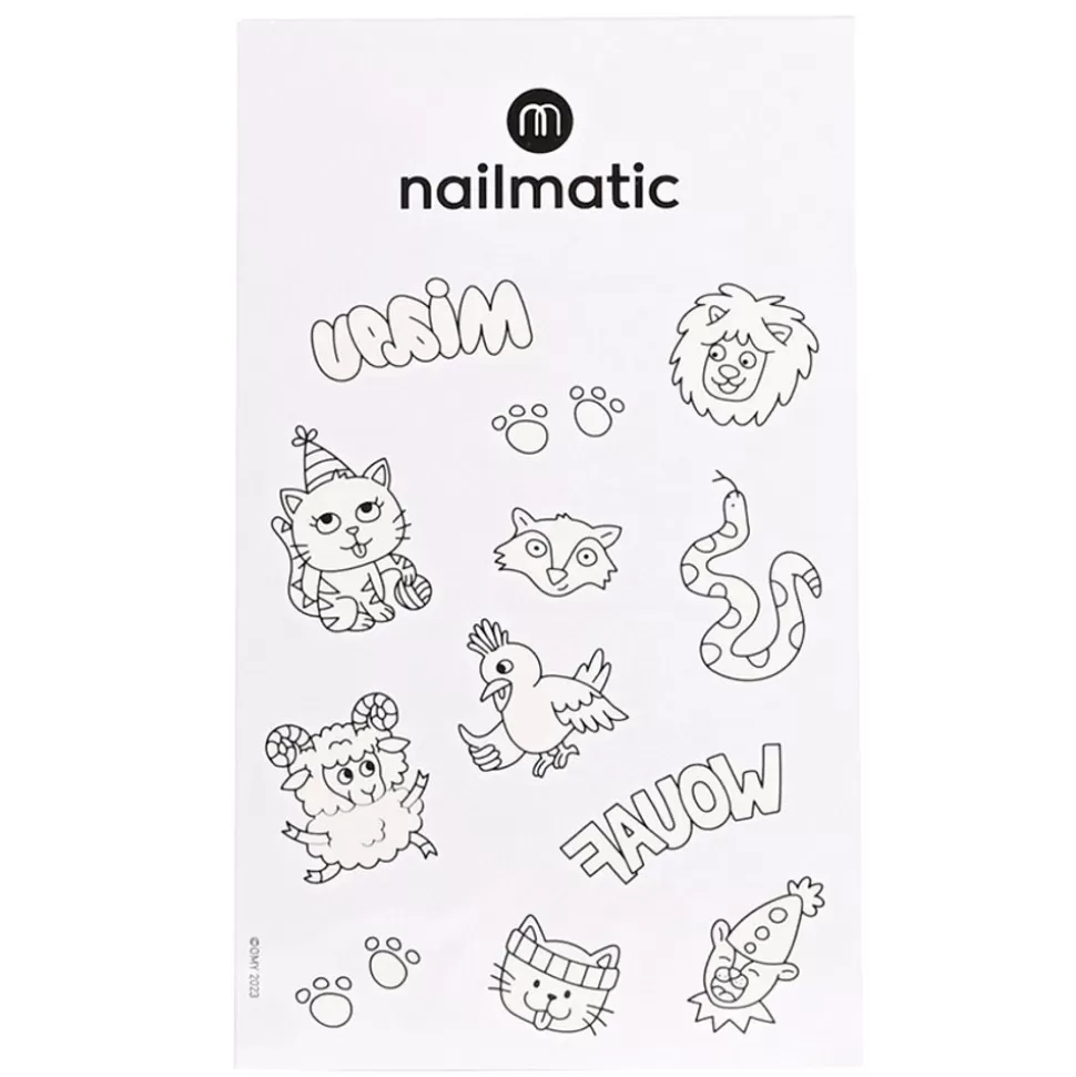 Planche De Tatouages A Colorier - Animaux | Nailmatic Shop