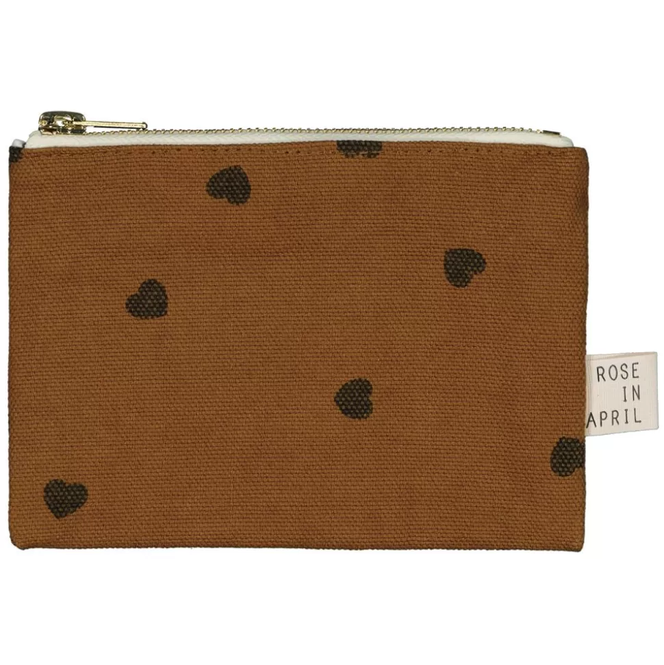 Porte-Monnaie Marie - Cumin Coeurs Noirs | Rose in April Shop