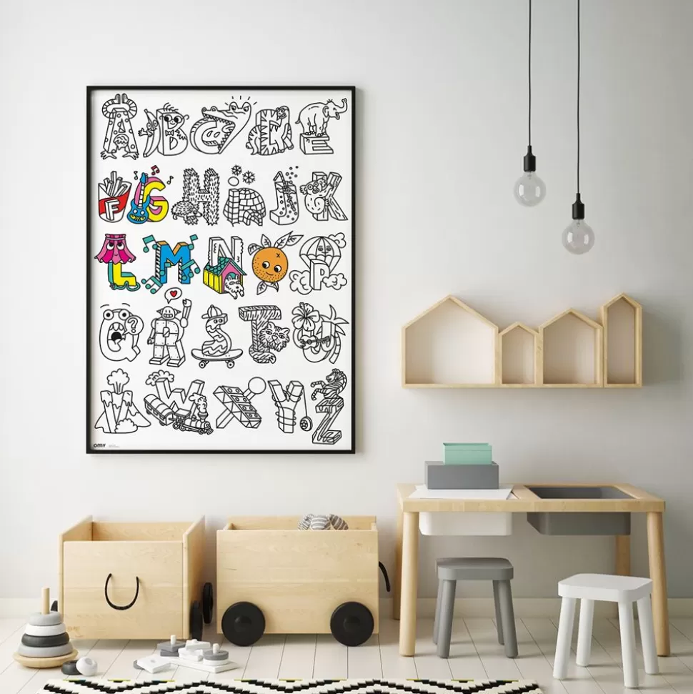 Poster A Colorier - Abc | Omy Flash Sale