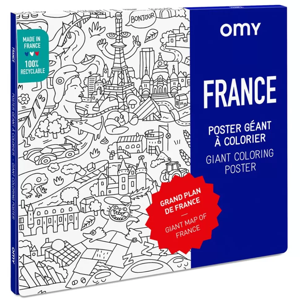 Poster A Colorier - France | Omy Flash Sale