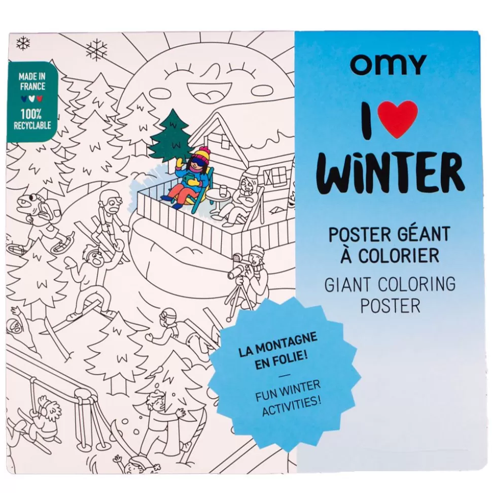 Poster A Colorier - I Love Winter | Omy Flash Sale