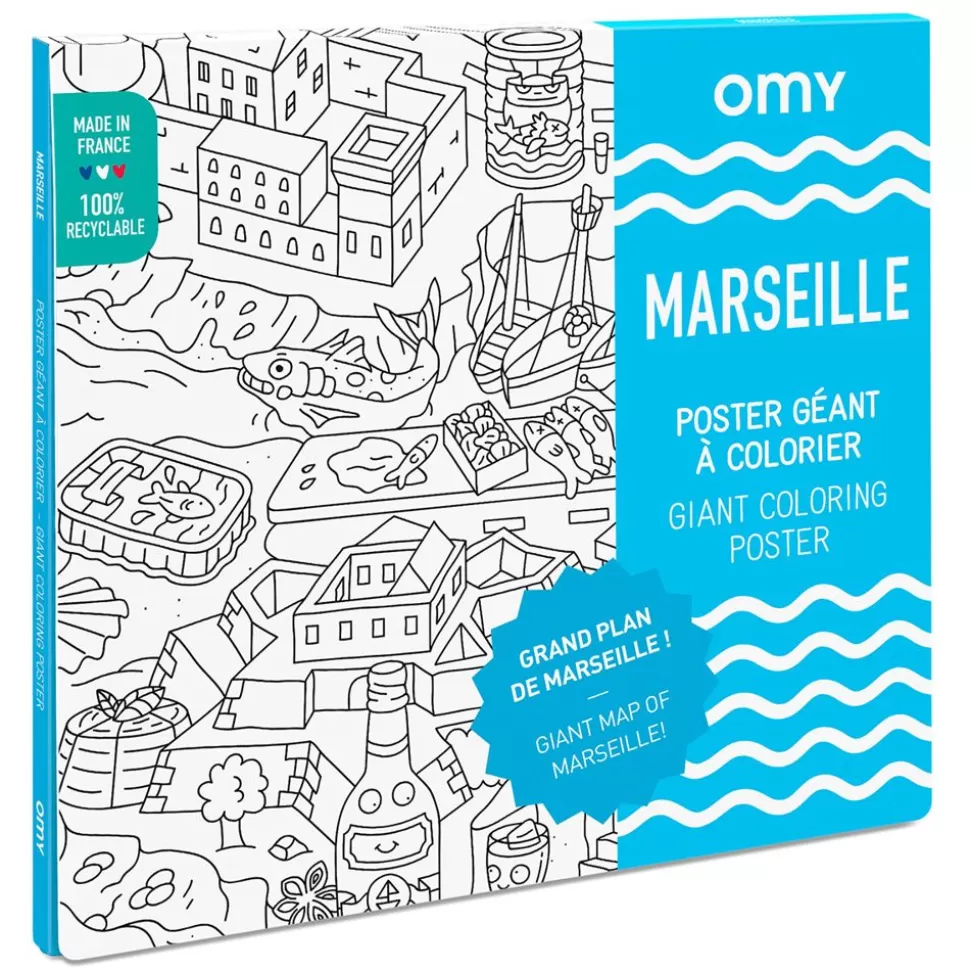 Poster A Colorier - Marseille | Omy Shop