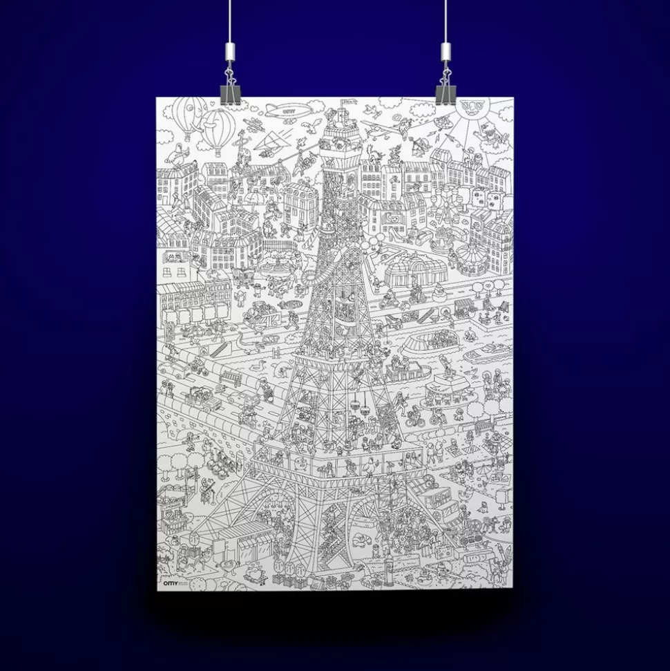 Poster A Colorier - Tour Eiffel | Omy Outlet