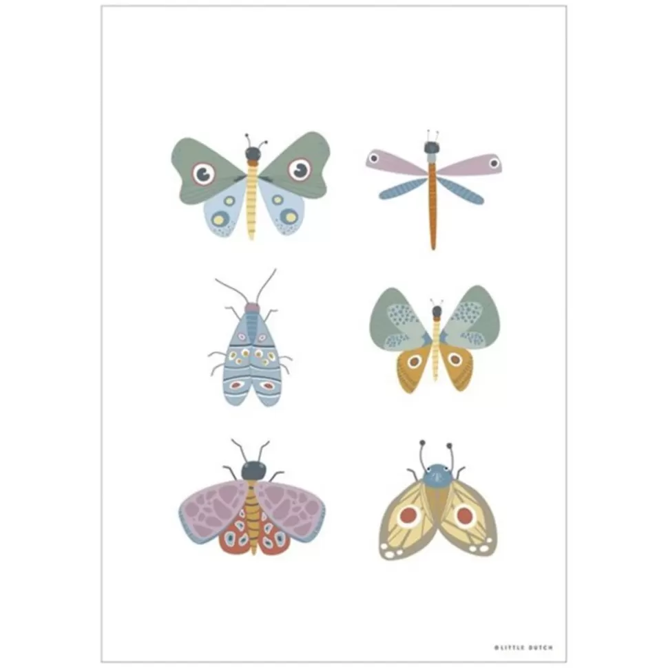 Poster Reversible Wild Flowers - Butterfly | Little Dutch Clearance