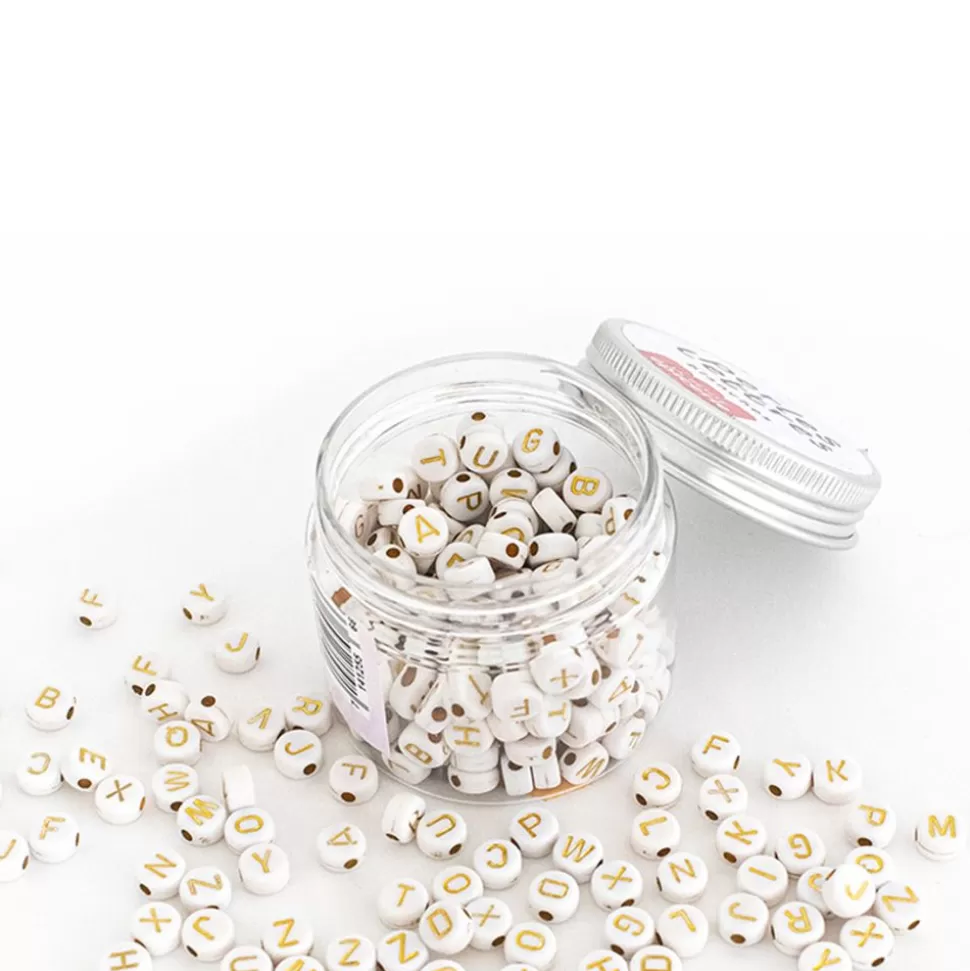 Pot De Perles Lettres - Or Et Blanc | La Petite Epicerie Clearance