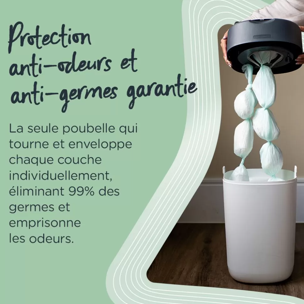 Poubelle A Couches Twist & Click - Blanc | Tommee Tippee Fashion