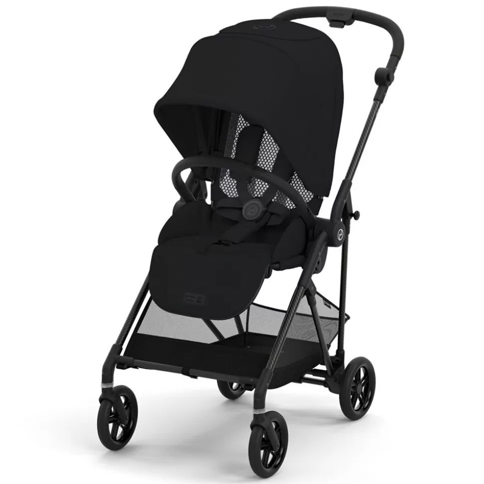 Poussette Citadine Melio 3 Chassis Carbon - Moon Black | Cybex Fashion