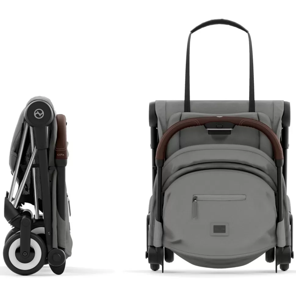 Poussette Ultra-Compacte Coya Chassis Chrome - Mirage Grey | Cybex Clearance