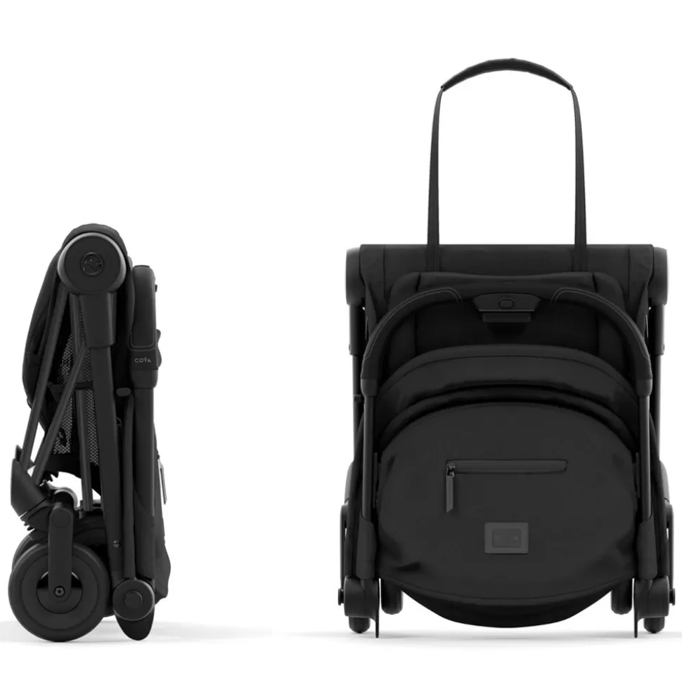 Poussette Ultra-Compacte Coya Chassis Matt Black - Sepia Black | Cybex Flash Sale