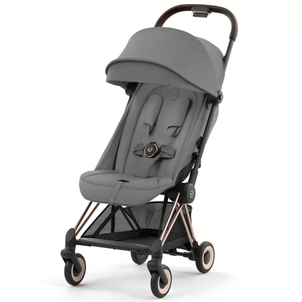 Poussette Ultra-Compacte Coya Chassis Rosegold - Mirage Grey | Cybex Fashion