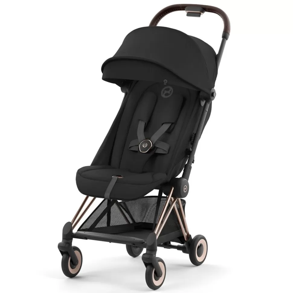 Poussette Ultra-Compacte Coya Chassis Rosegold - Sepia Black | Cybex Best