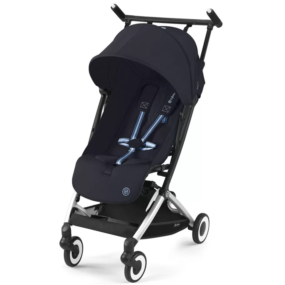 Poussette Ultra-Compacte Libelle Chassis Silver - Dark Blue | Cybex Flash Sale