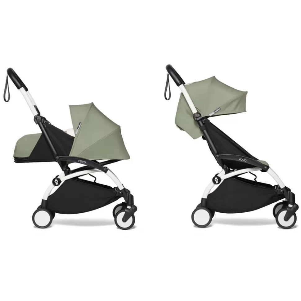 Poussette Yoyo Complete Chassis Blanc 0+ Et 6+ - Olive | BABYZEN Discount