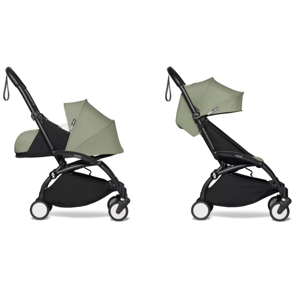 Poussette Yoyo Complete Chassis Noir 0+ Et 6+ - Olive | BABYZEN Outlet