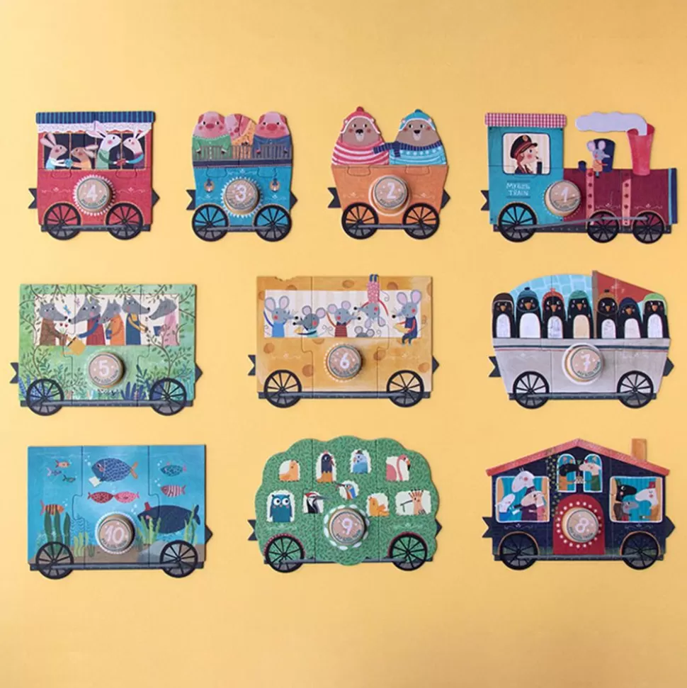 Puzzles Pour Apprendre A Compter - Mon Petit Train | Londji Outlet