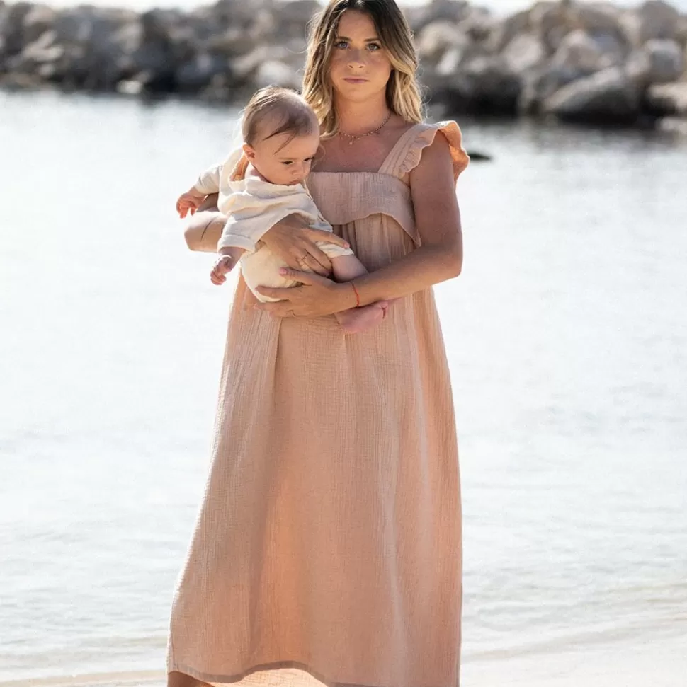 Robe Longue D'Allaitement Summ'Her Mama Nude - Xl | You&Milk Cheap