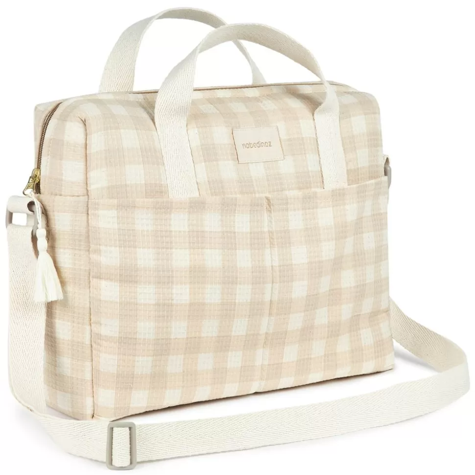 Sac À Langer Gala - Ivory Checks | Nobodinoz Hot