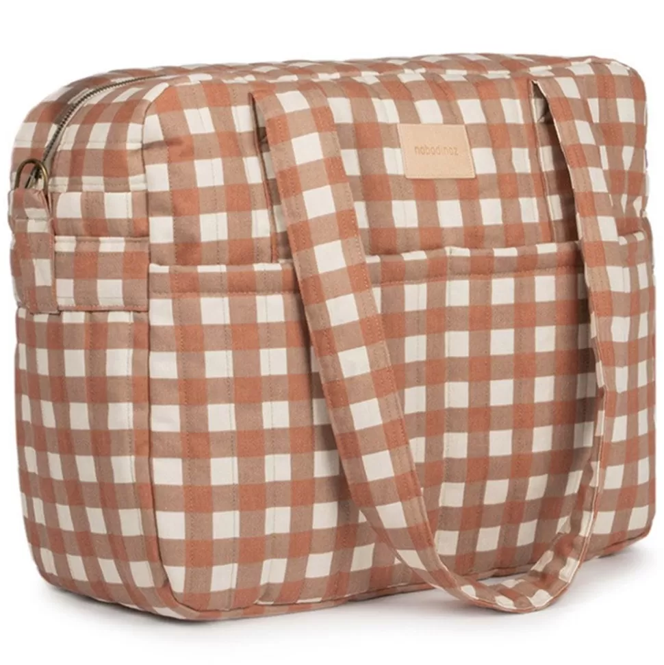 Sac À Langer Hyde Park - Terracotta Checks | Nobodinoz Best Sale