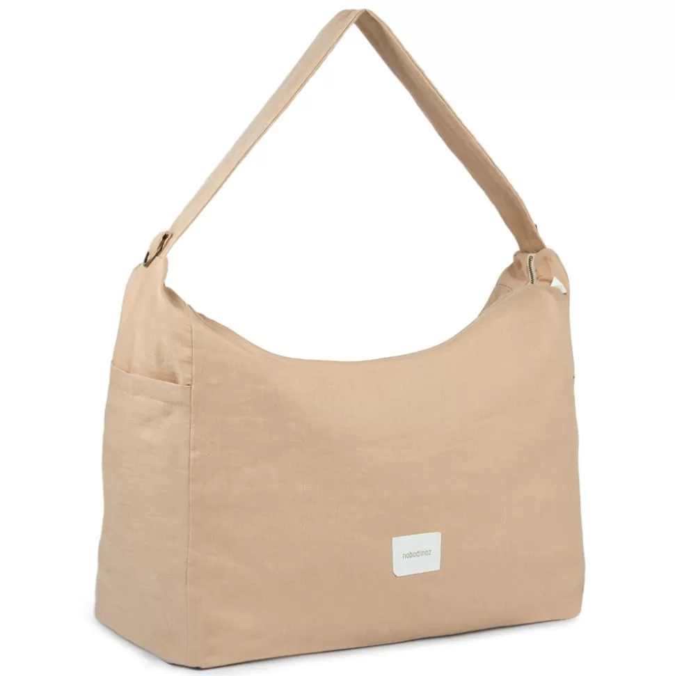 Sac À Langer Lin Francais - Sand | Nobodinoz Hot