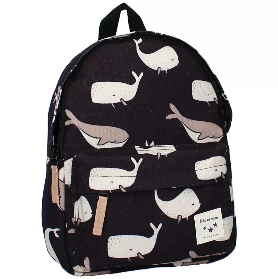 Sac A Dos Full Of Wonders - Baleines Et Cachalots Noir | Kidzroom Flash Sale