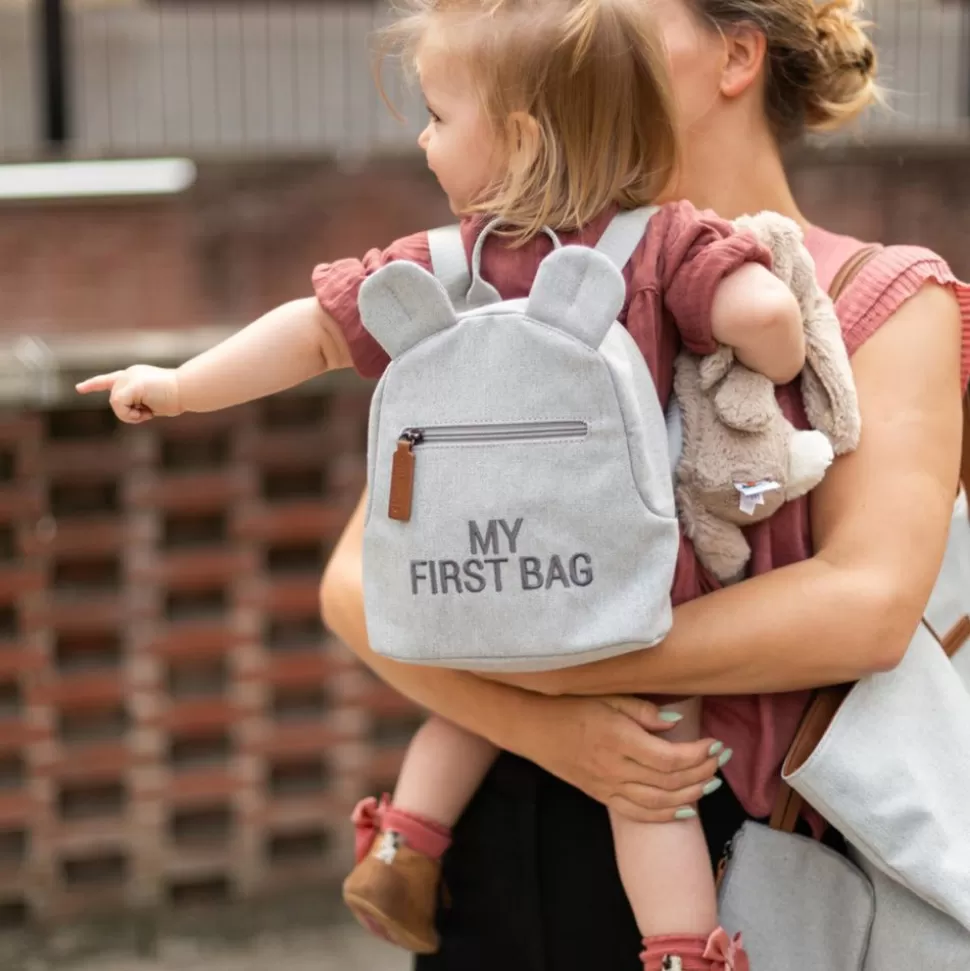 Sac A Dos My First Bag Canvas - Gris | Childhome Shop