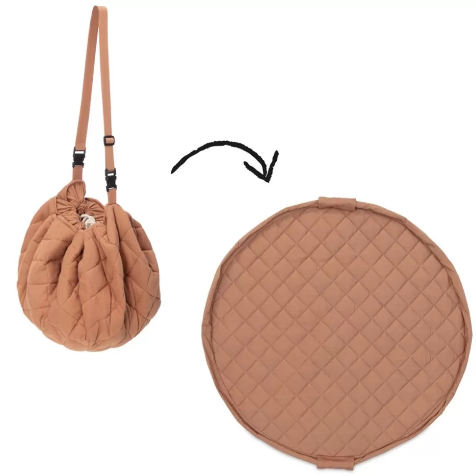 Sac A Jouets Et Tapis De Jeux Coton Bio - Tawny Brown | Play&Go Clearance