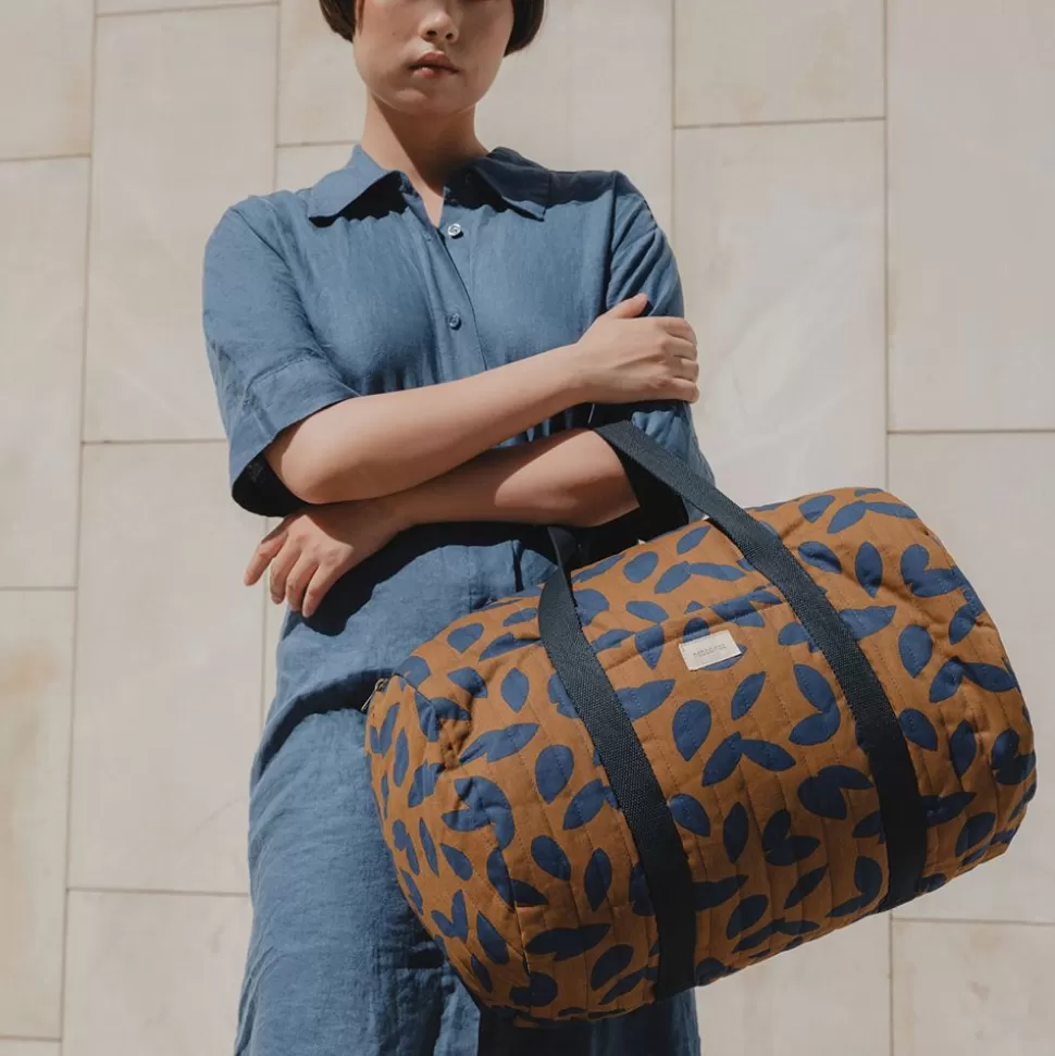 Sac Weekend Paris-Tokyo - Blue Leaves | Nobodinoz Discount