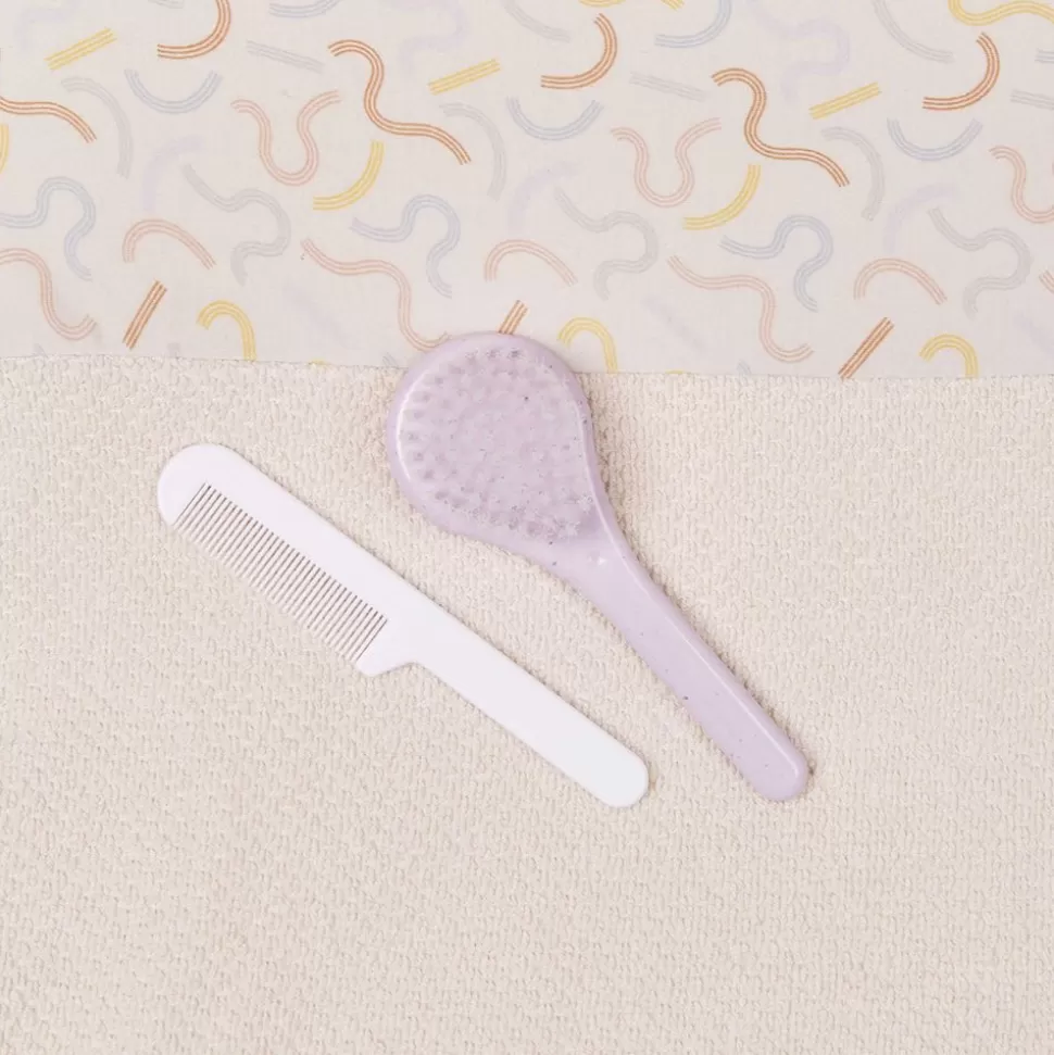 Set Coiffure Brosse Et Peigne - Speckles Lila | Luma Fashion