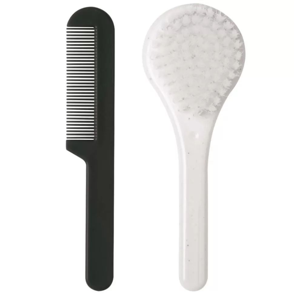 Set Coiffure Brosse Et Peigne - Speckles White | Luma New