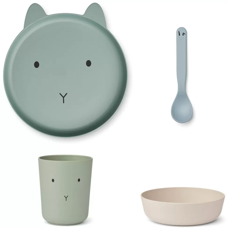 Set Repas 4 Pieces Brody - Rabbit Dusty Mint | Liewood Hot