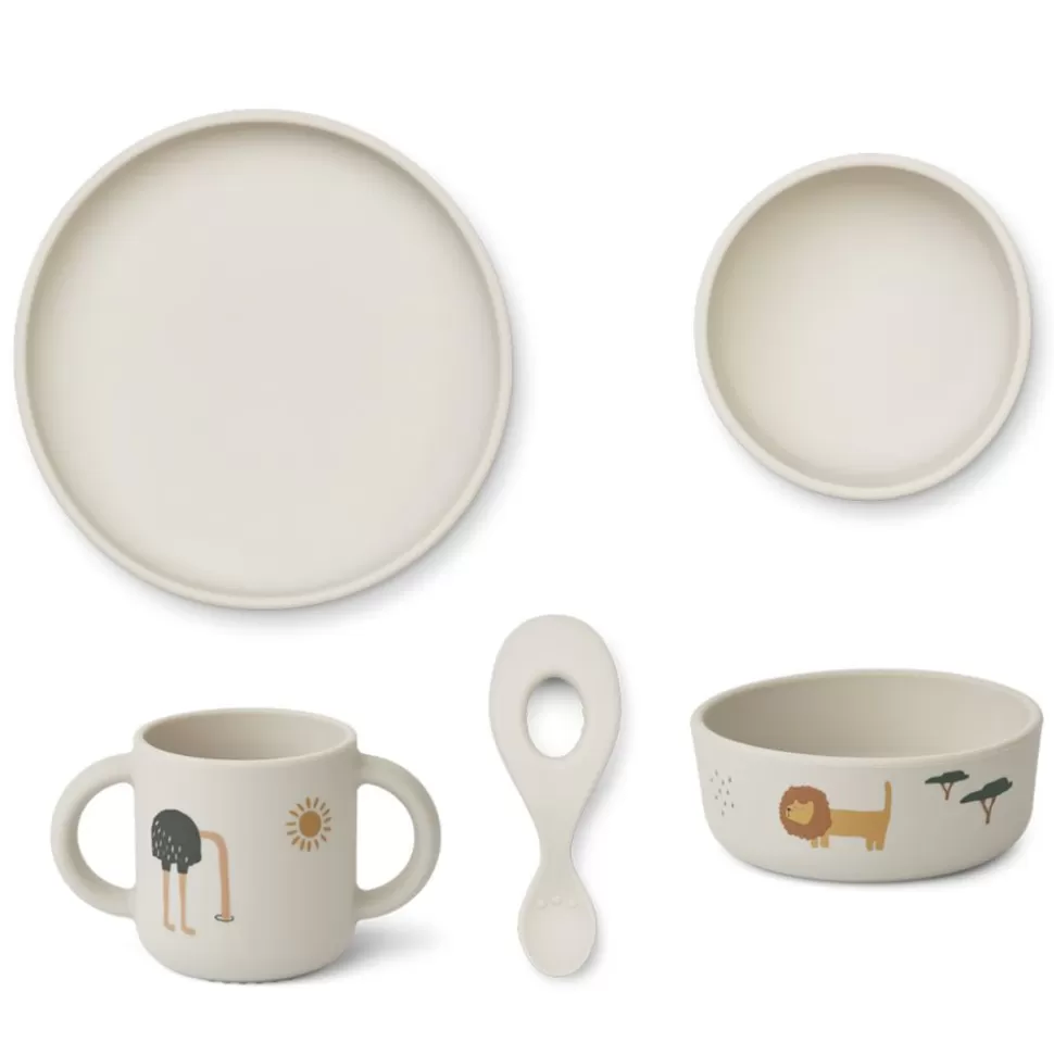 Set Repas 4 Pieces Vivi - Safari Sandy Mix | Liewood Outlet