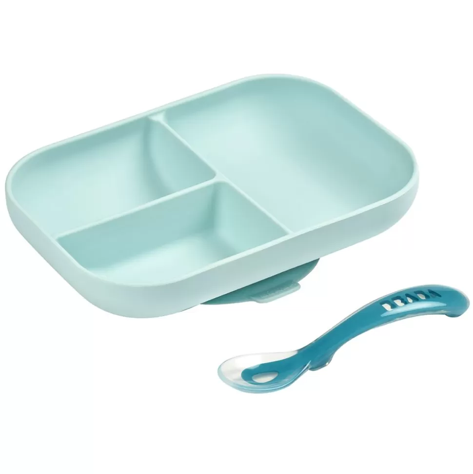 Set Repas Compartimente Avec Ventouse - Blue | BÉABA Cheap