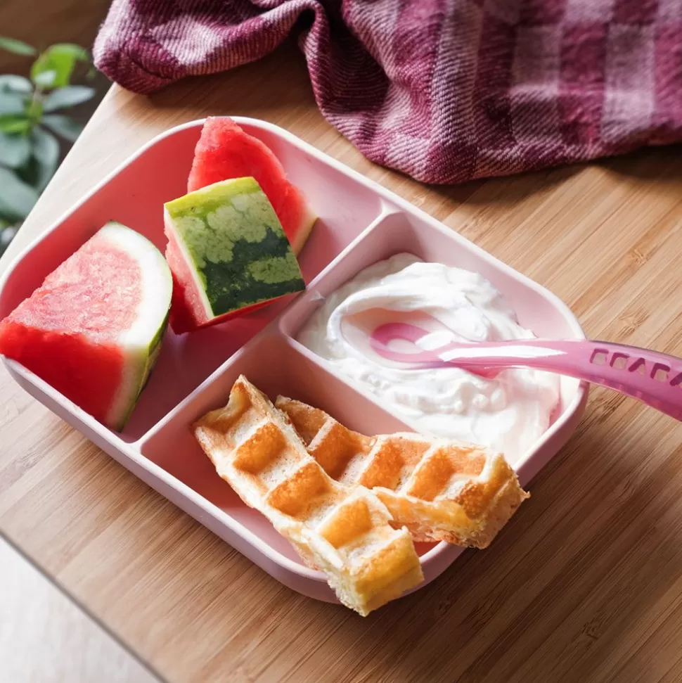 Set Repas Compartimente Avec Ventouse - Pink | BÉABA Shop