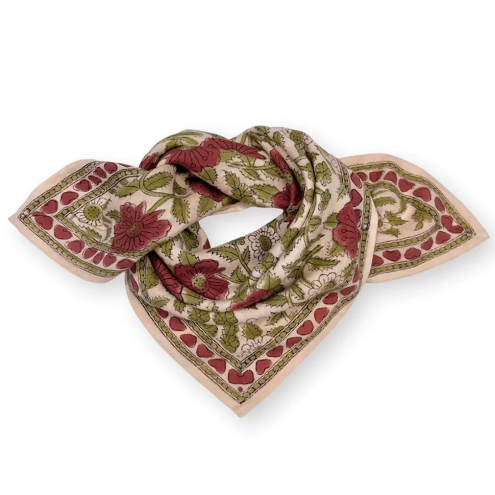 Small Foulard Manika Coeur - Macaron | Apaches Cheap