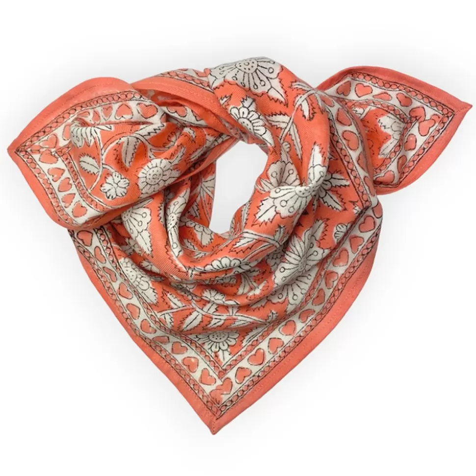 Small Foulard Manika Coeur - Papaya | Apaches New