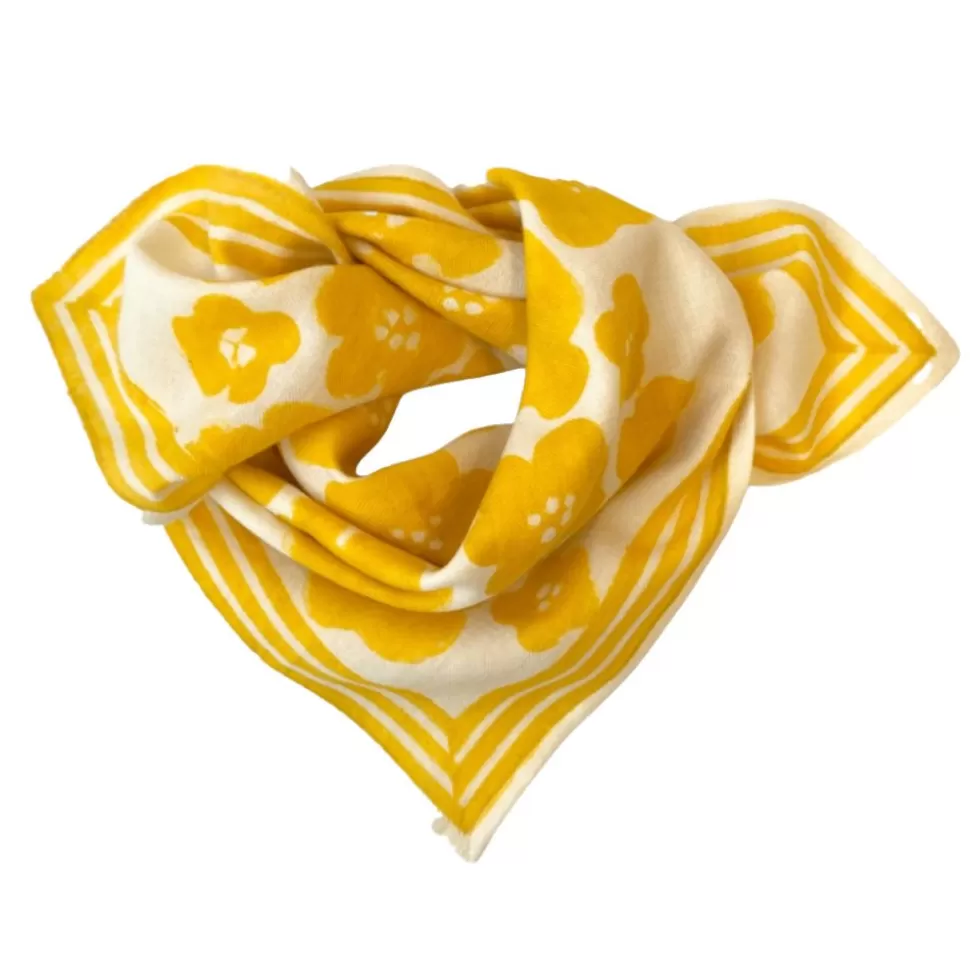 Small Foulard Manika Flora Bold - Citron | Apaches Online