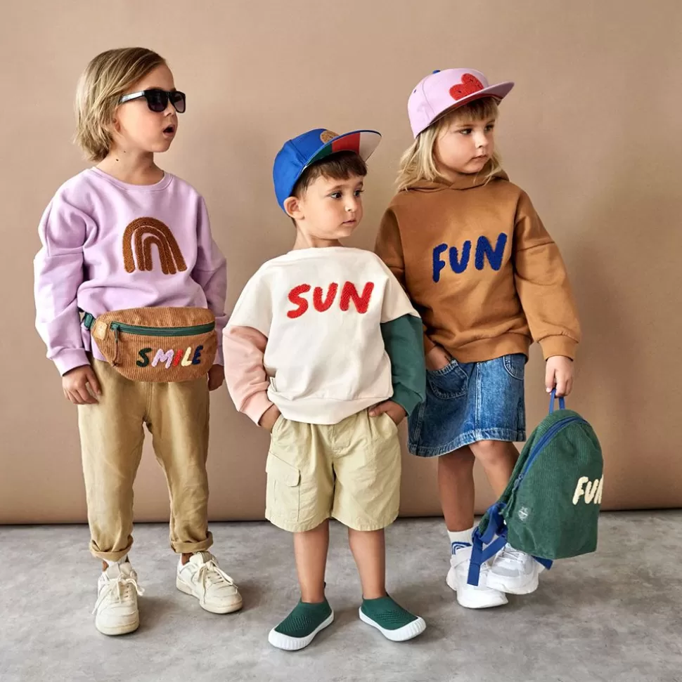 Sweat Little Gang Sun Blanc Casse - 2/4 Ans | LÄSSIG Fashion