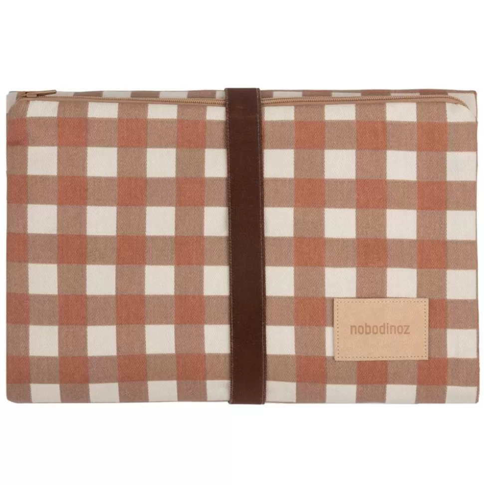 Tapis A Langer Impermeable Hyde Park - Terracotta Checks | Nobodinoz Clearance