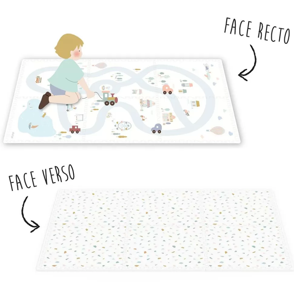 Tapis De Jeux Reversible - Village & Terrazzo | Play&Go Cheap