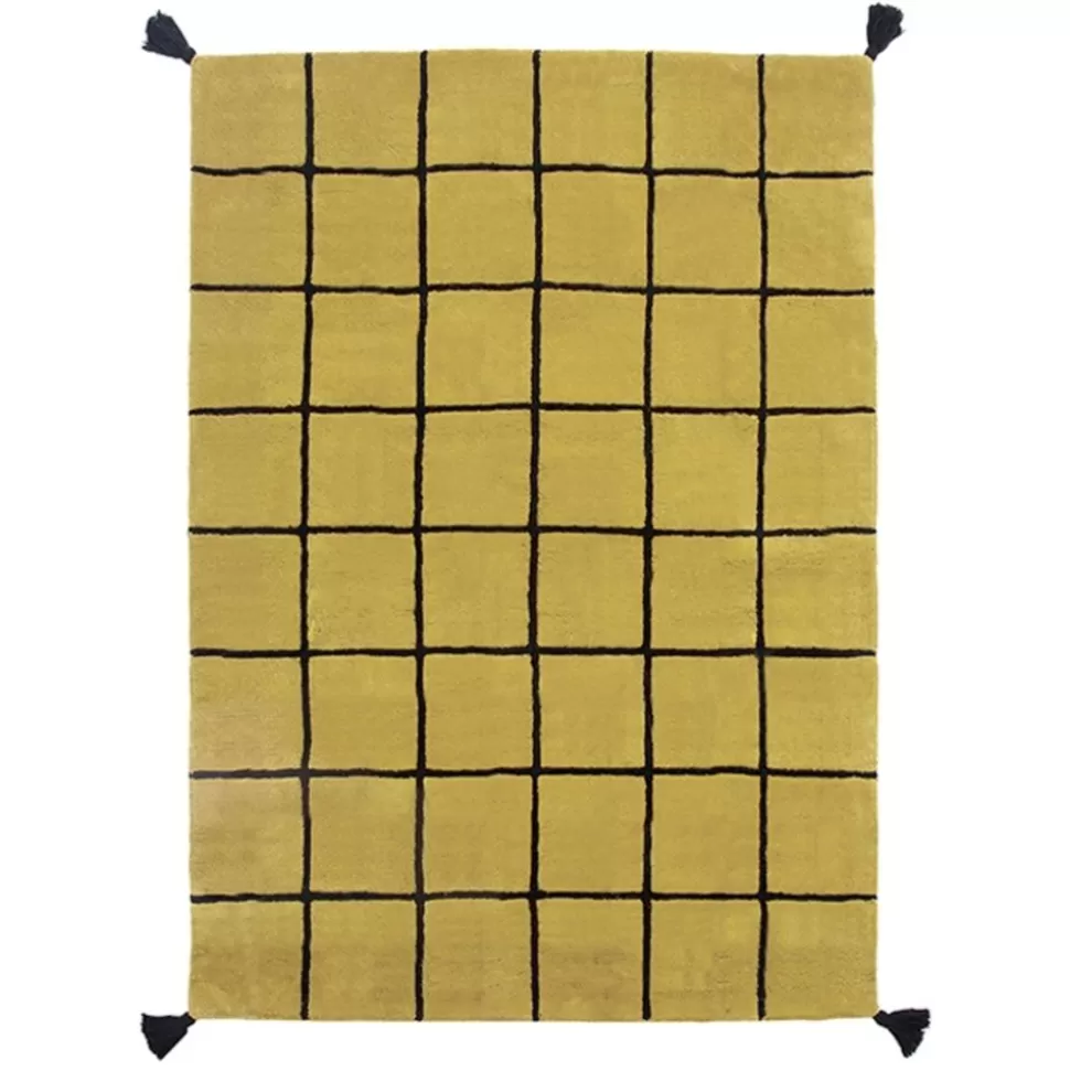 Tapis Quadrillage Moutarde - 120 X 170 Cm | Lilipinso Best