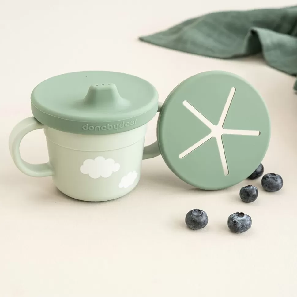 Tasse D'Apprentissage & Snack Foodie - Croco Vert | Done by Deer Discount